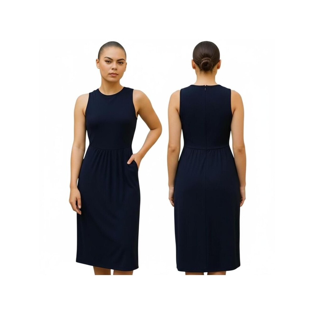 Cinq a Sept Sleeveless Midi Dress with Pockets